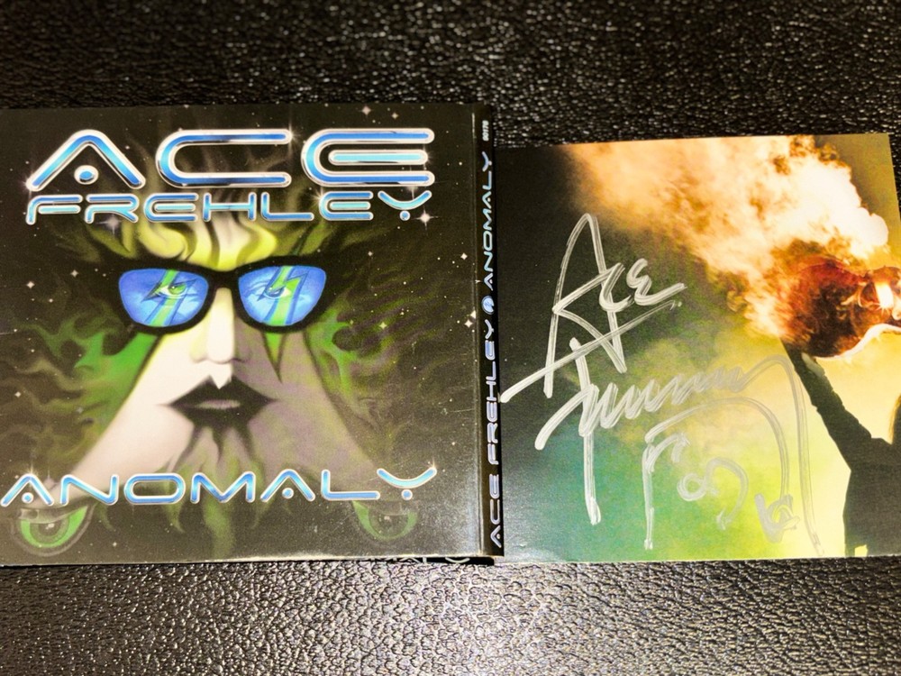 Ace Frehley Anomaly  CD SIGNED Poster First Press Pop-Up Cd Kiss WASP Aerosmith
