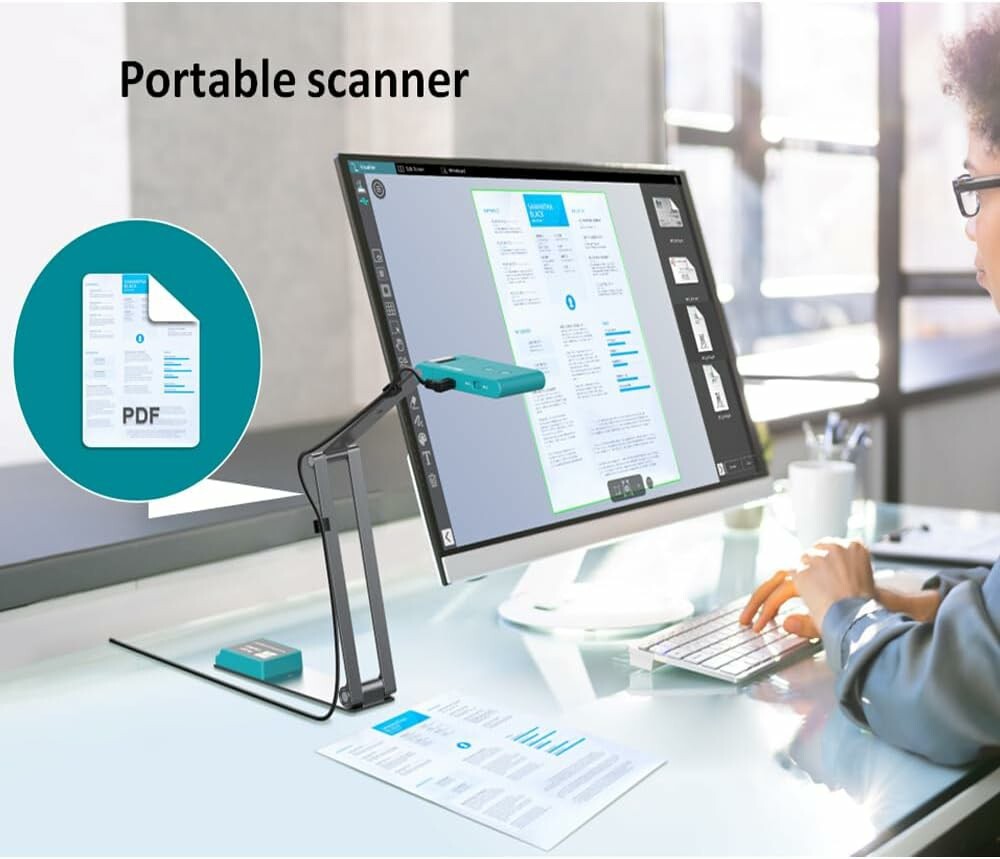 IRIScan Visualizer V7 4K Document Scanner and Webcam UHD 13MP 4-in-1 Visualizer