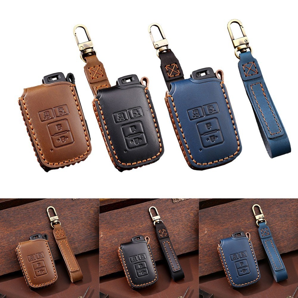 Diverse Compatibility Cowhide Leather Key Cover Case for Toyota Models