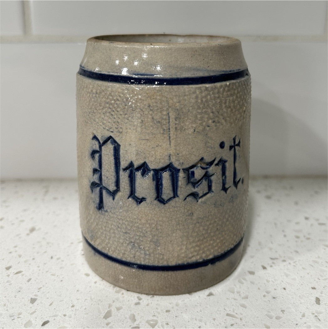 German Prosit Stoneware Beer Mug Collectible Breweriana Stein Made in Germany