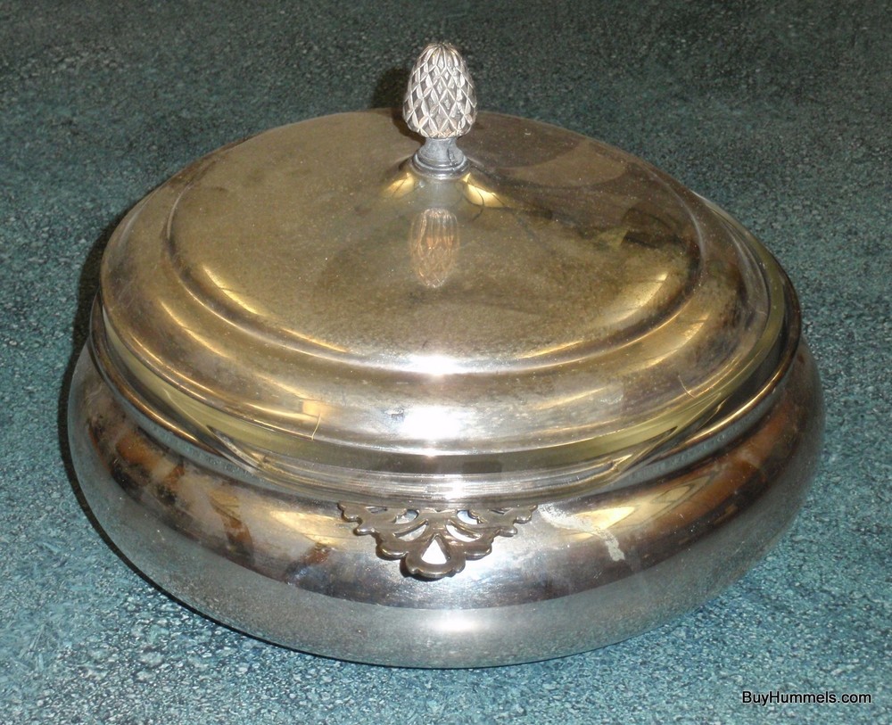 Sheffield Silverplate Casserole Dish 1127 with Pyrex 2Q Baking Dish Insert GIFT!