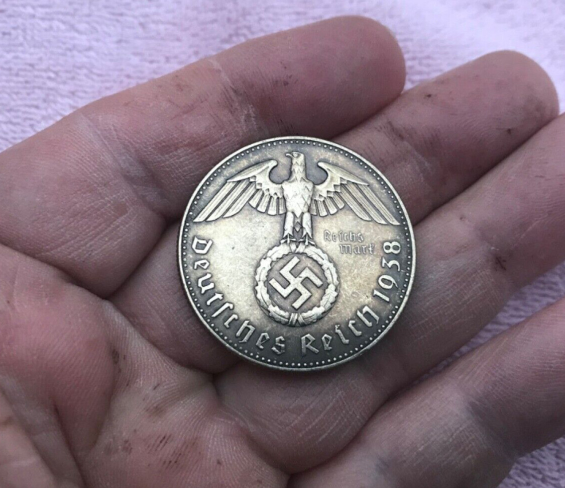 1938 GERMAN 1889 FUEHRER  REICHSMARK WWII COMMEMORATIVE COIN