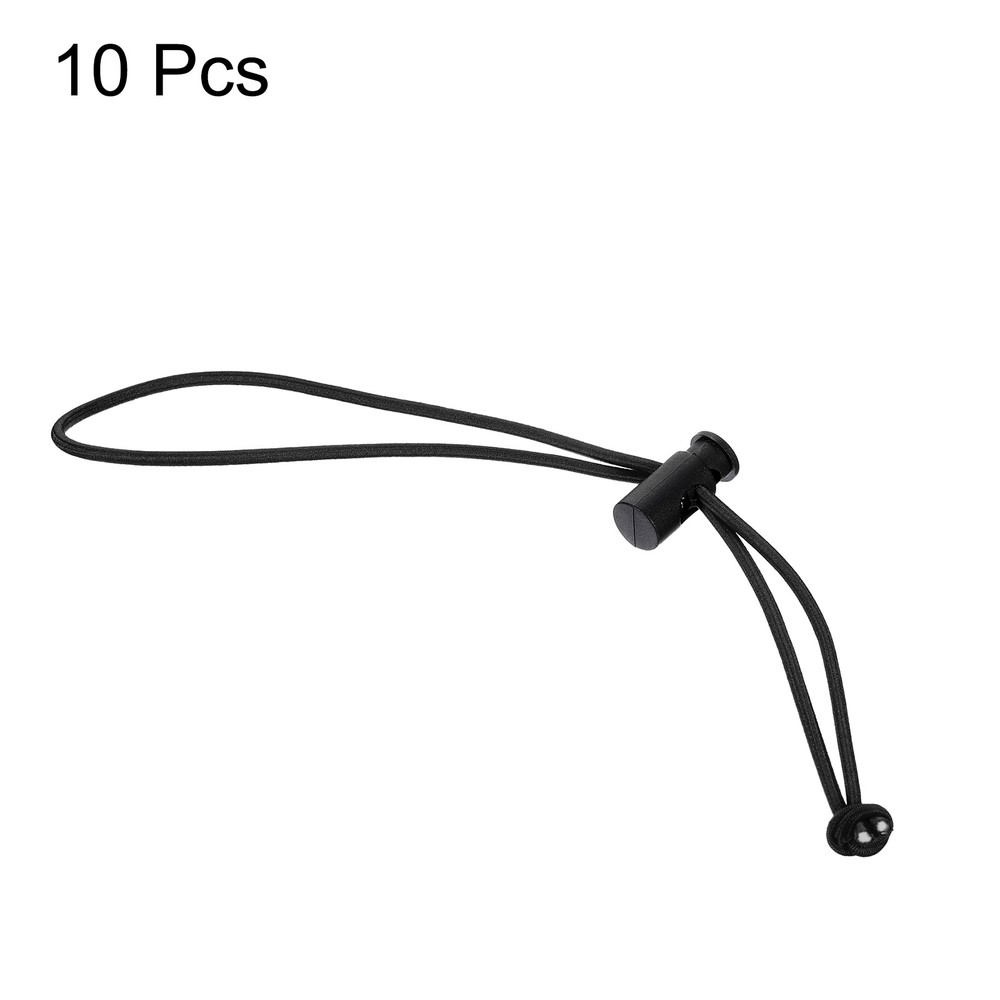 10pcs Elastic Cable Tie 9.84" Multipurpose Cable Tie, Black
