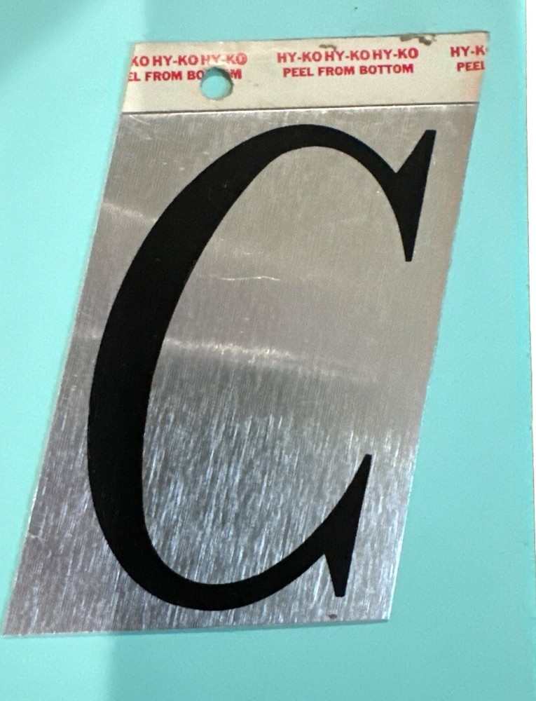 Self adhesive Reflective “B” letter chrome 2/12”X4”