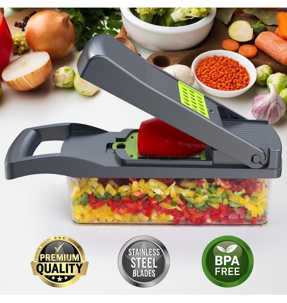 Generic Vegetable Chopper, Pro Onion Chopper ,Multifunctional 13 In 1