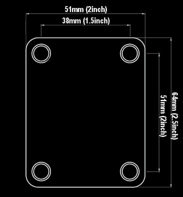 GUITAR NECK PLATE - Engraved Etched - OUIJA BOARD - BLACK