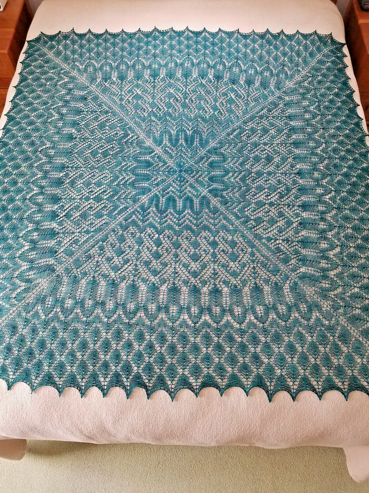 Goddess Knits "Summer into Fall" Shawl
