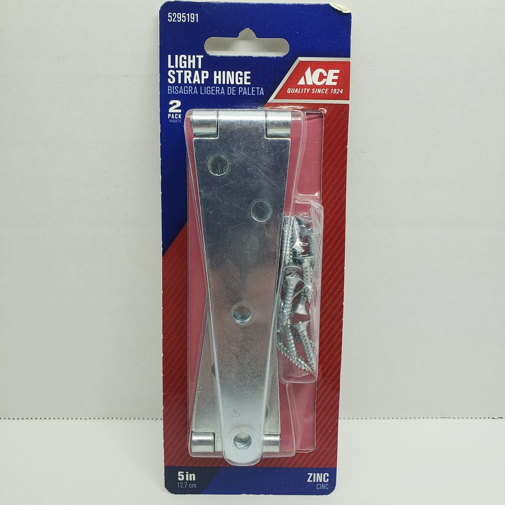 ACE  Light Strap Hinge   ZINC  2 Pack   5"  #5295191