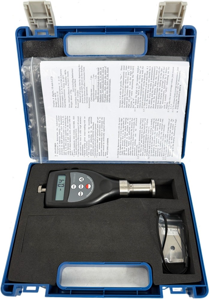 Shore AO Hardness Meter with Under-Voltage Alarm Function Above 90 DO Below 20 D