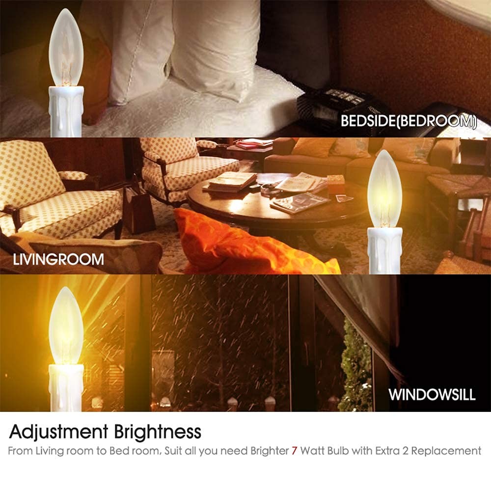 Ideal Lights Dimmable Window Candle Electric with Multi Timer IR Controller, Met