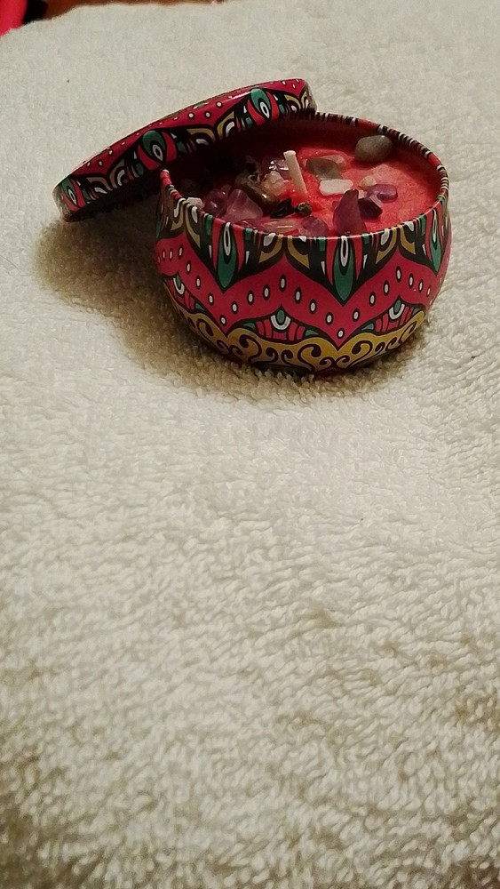 Red Crystal Candle