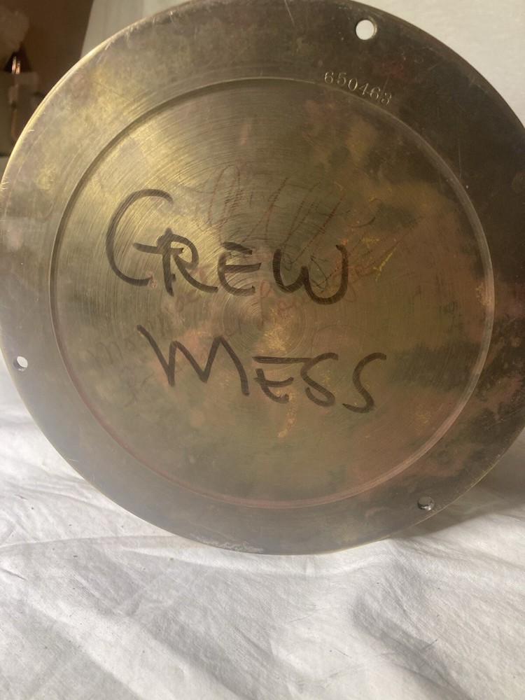 Chelsea 6” Time Only Clock In Brass Case, With Key, Nice Shape!