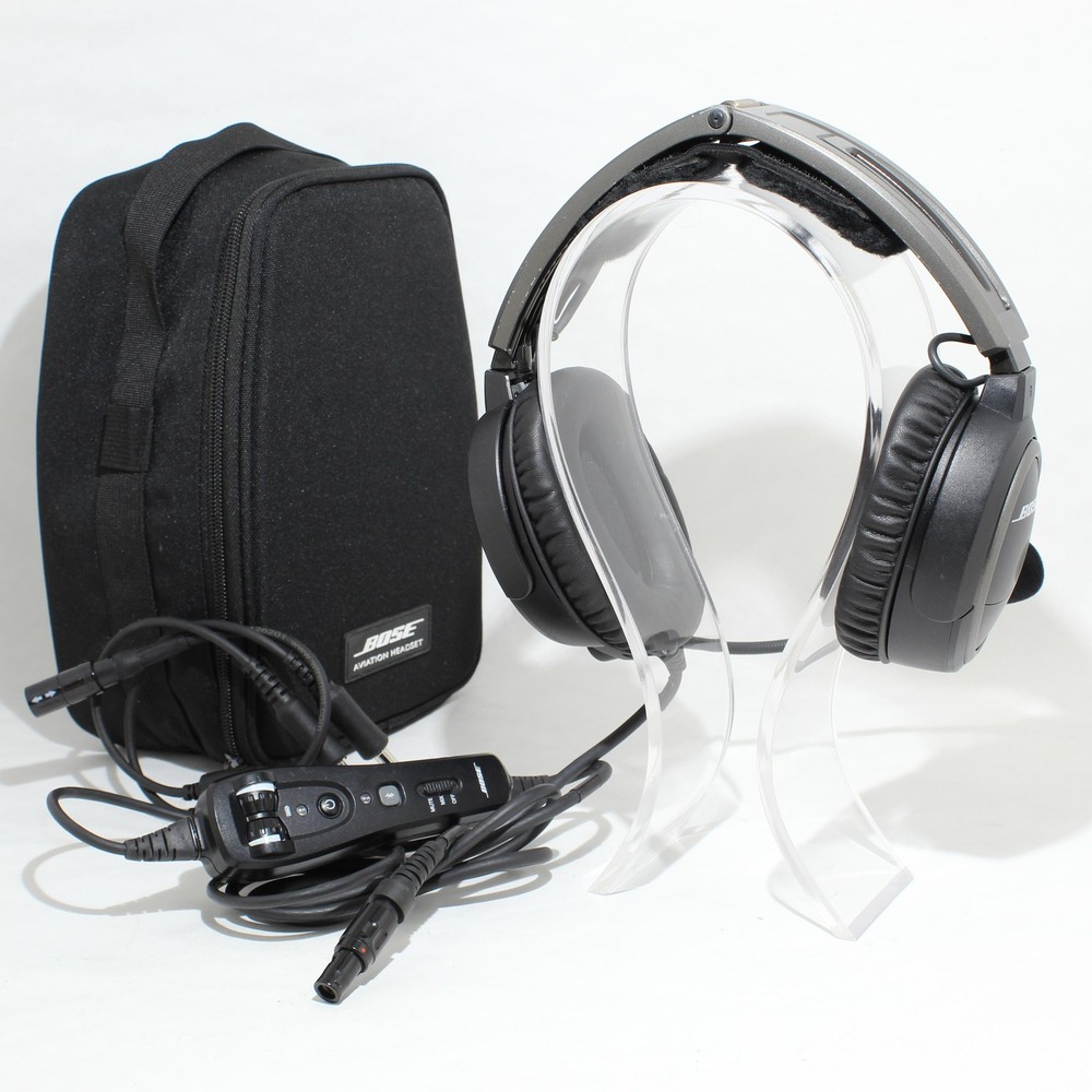 Very Good Bose A20 Bluetooth Headset Lemo w/ Dual GA Plug Adaptor BUNDLE + Case