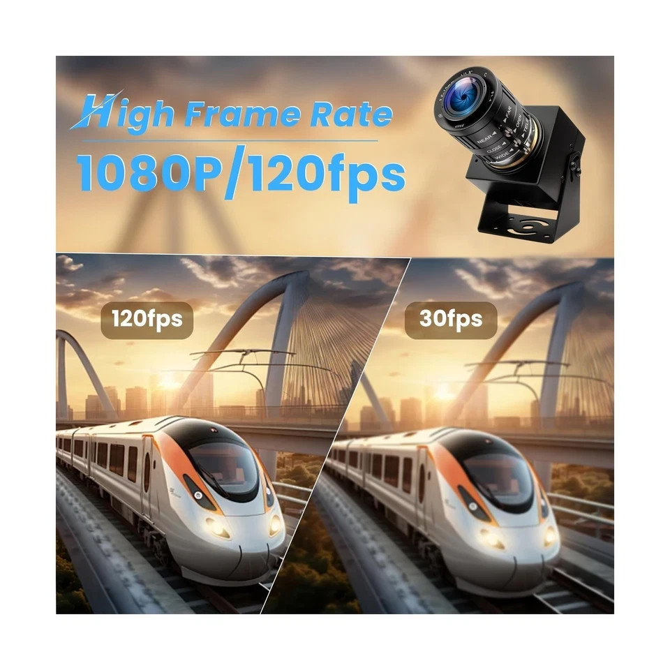 USB Camera 120fps High Speed ​​Webcam Golf Swing 4K 12Megapixels USB