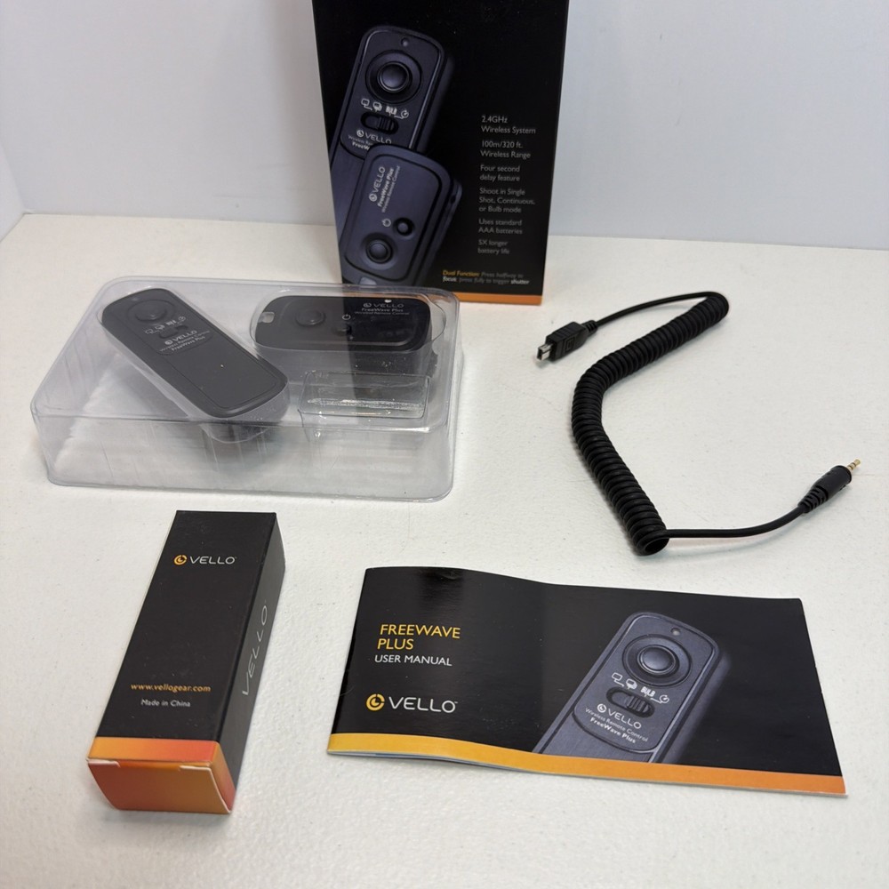 VELLO FreeWave Plus Wireless Remote Shutter Release For Nikon - NEW Open Box