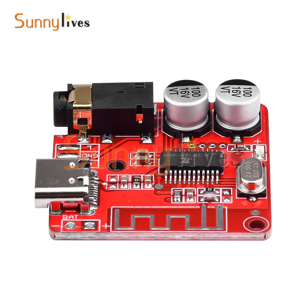DC 3.7-5V Mini Bluetooth 5.1 Audio Receiver MP3 Decoder Amplifier Circuit Board