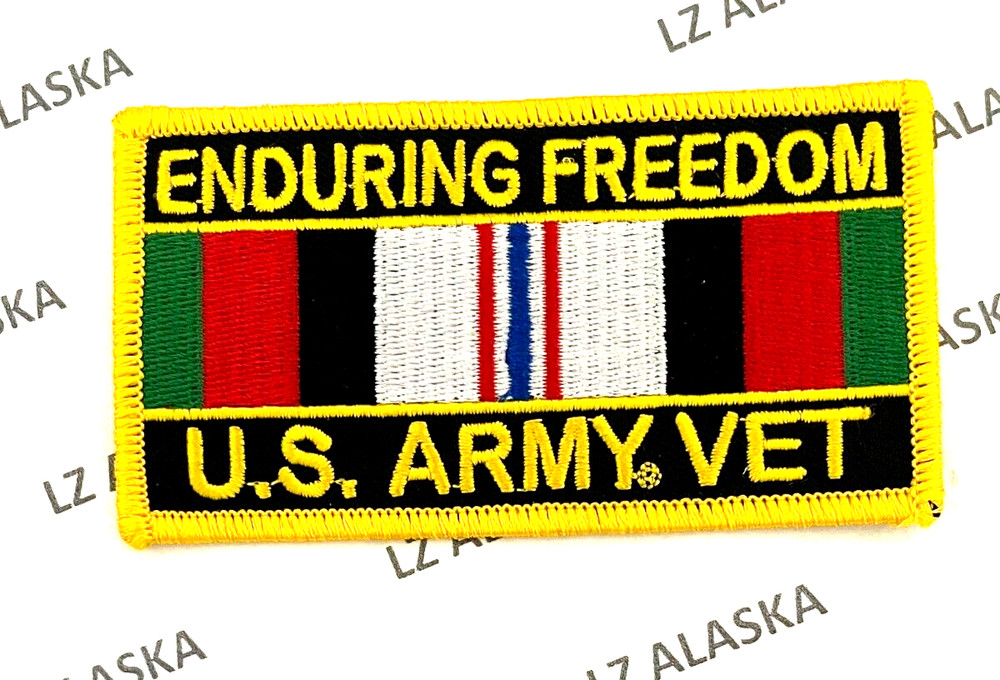 U.S. ARMY OPERATION ENDURING FREEDOM VETERAN PATCH OEF MEDAL PATCH