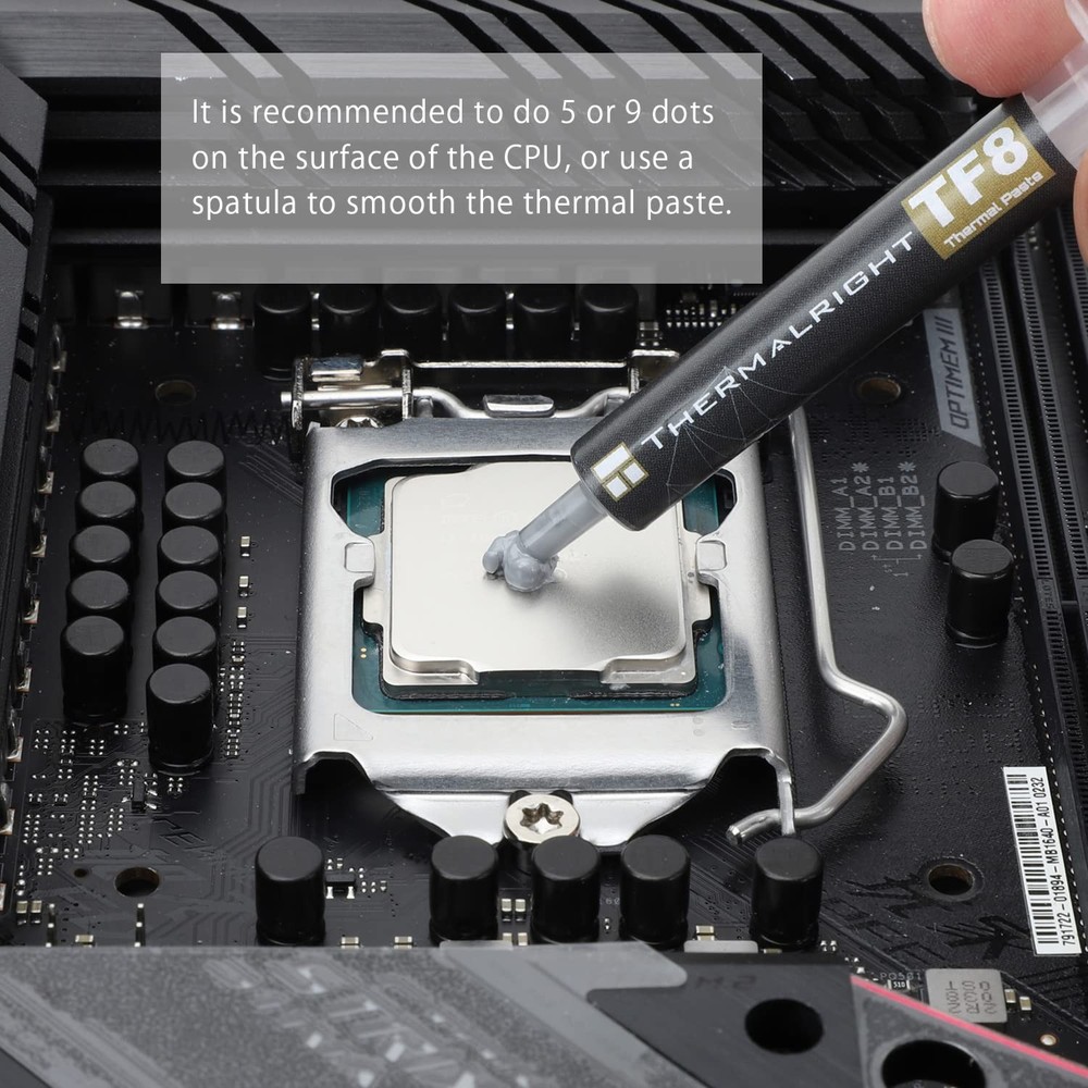 TF8 2g High Performance Thermal Compound Paste 13.8W/mK, CPU Cooler Heatsink Kit