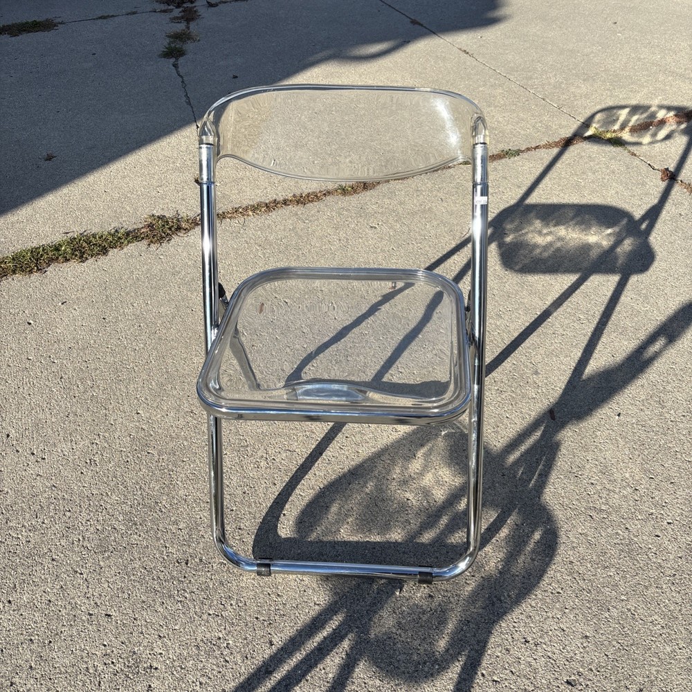 Lucite Chrome Folding Chair