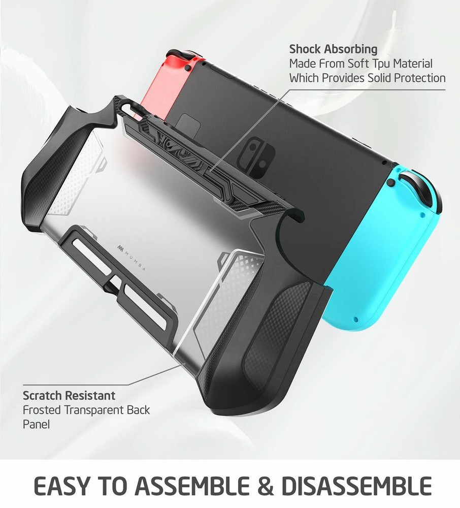 For Nintendo Switch Console Joy-Con, Mumba Dockable Case Grip Cover Back Shell