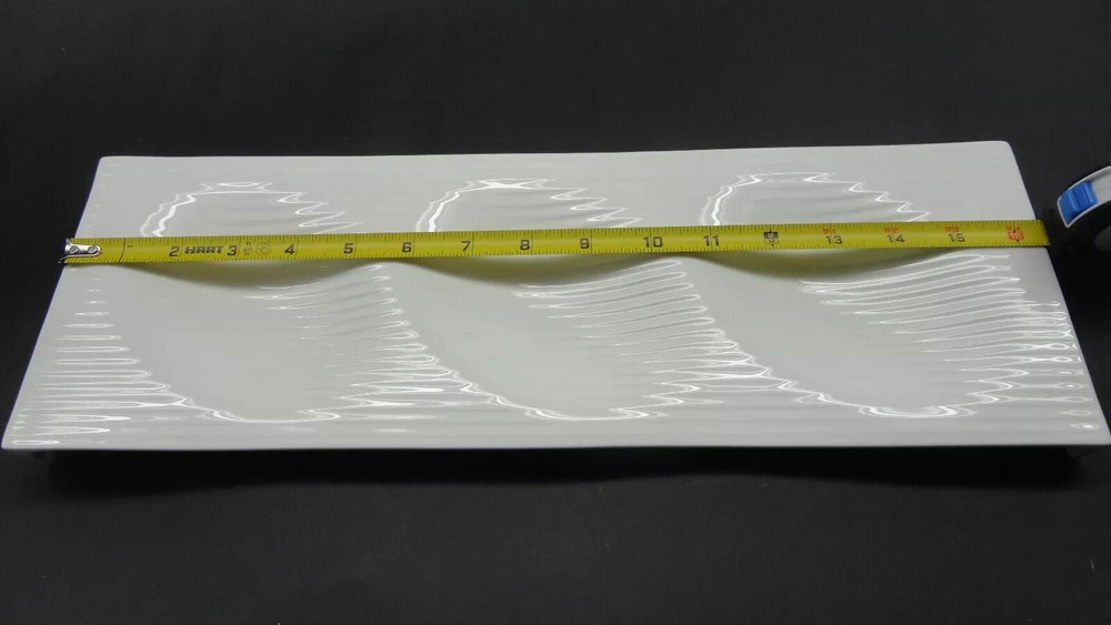 Fortessa Dinnerware 3 section Appetizer Sampler Serving Platter Bone China ~New!