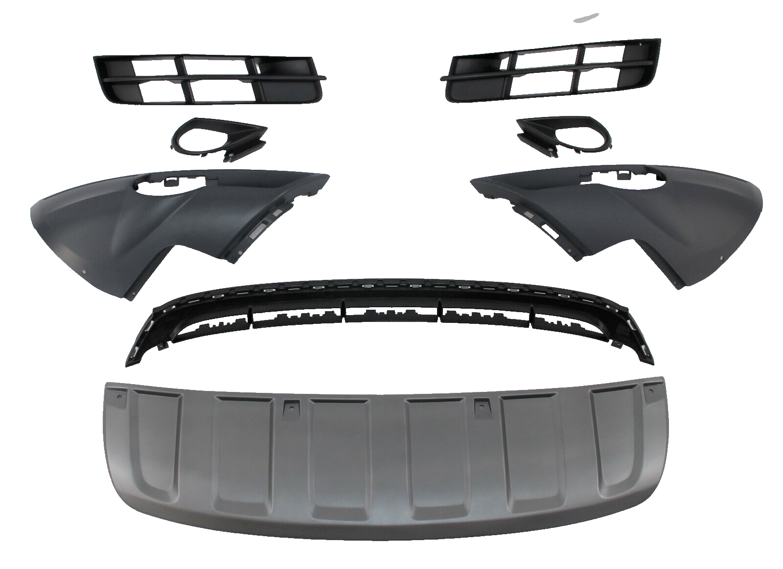 2010- 2015 Q7 Front Bumper cover grille lower spoiler radiator support 14pc kit