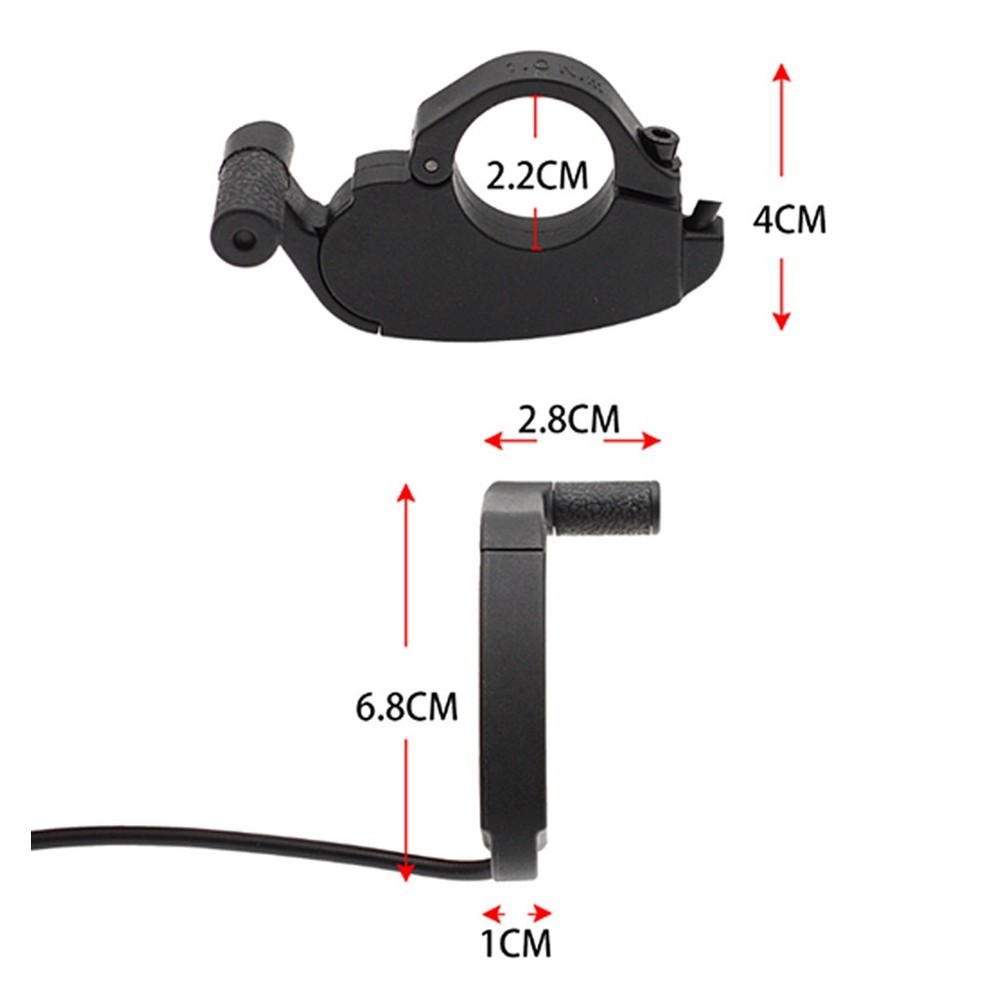 22MM Right Handlebar Ebike Thumb Throttle Speed Controller ABS Plastic