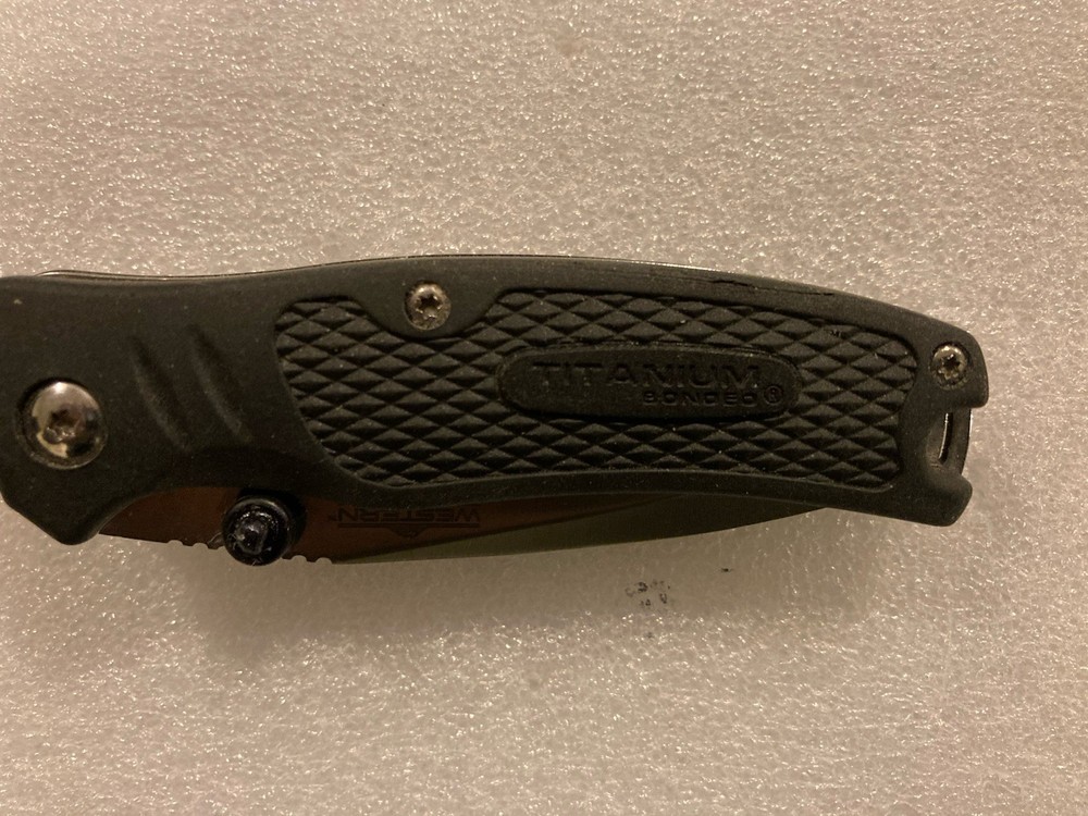 Camillus Western BlackTrax Linerlock Right Hand Folder Modified