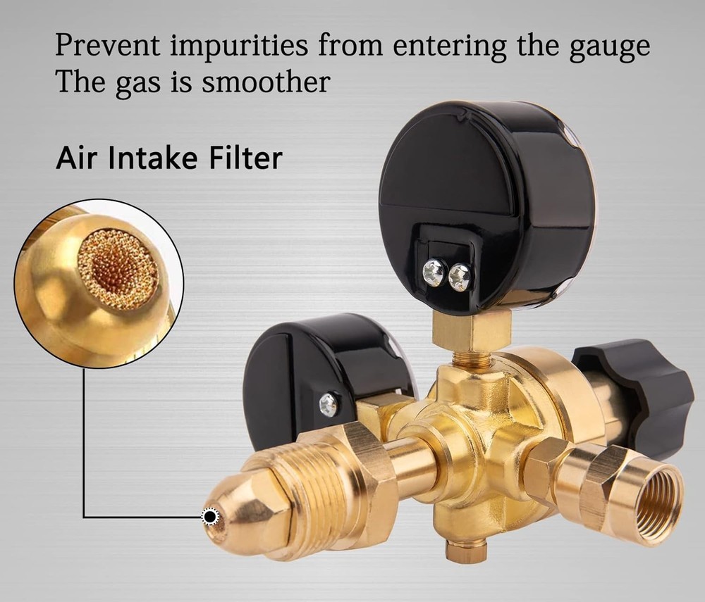 Versatile Welding Gas Regulator for Argon & CO2 - 0-4500 PSI Capability