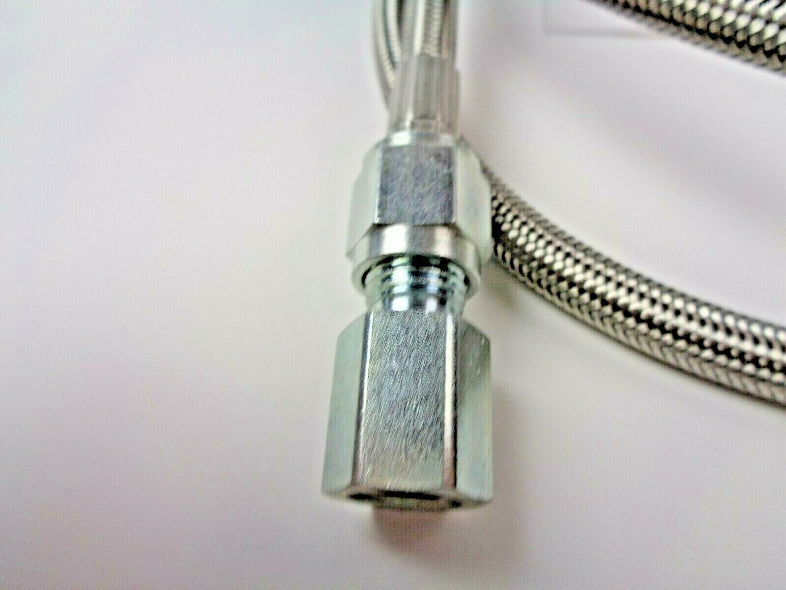 New - 4 Steel Braided Pressure Gauge Line Kit For Oil Water Fuel Gauges 60" Inch