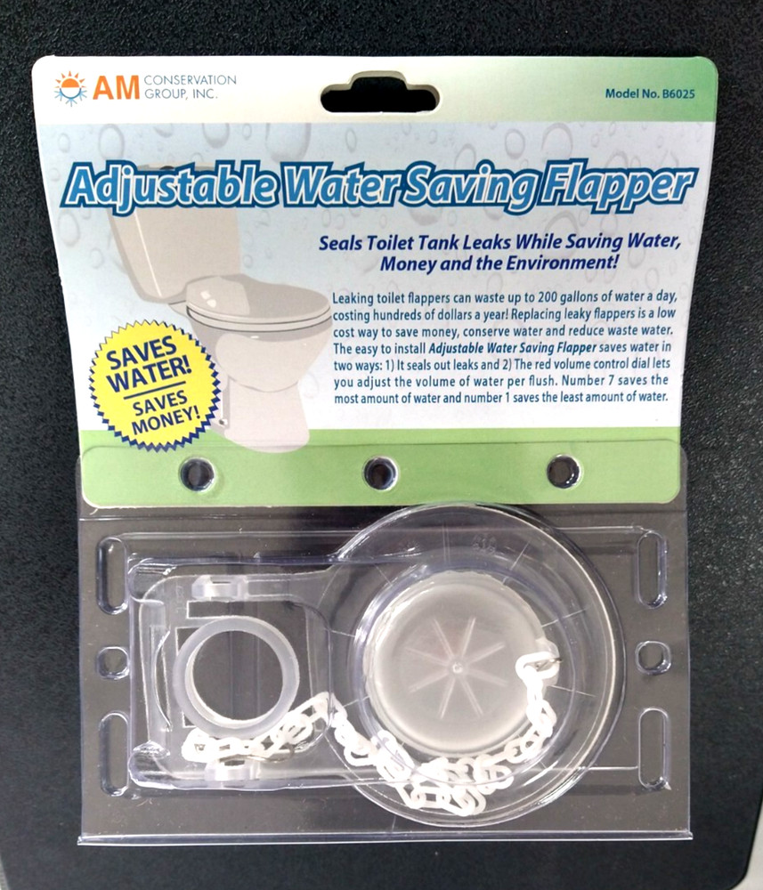 Adjustable Water Saving Flapper AM Conservation Group 7-Adjustable Volume