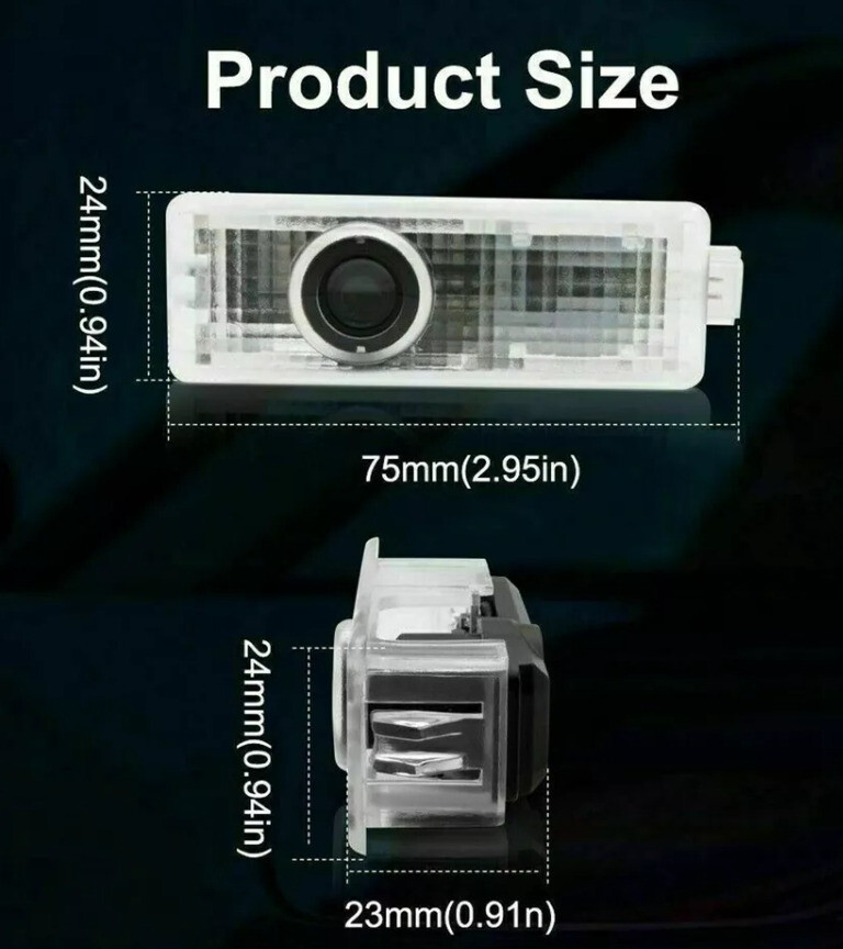 2pcs Car Door Projector Light 50th Anniversary For B-M-W E60 E63 E90 E92 E93