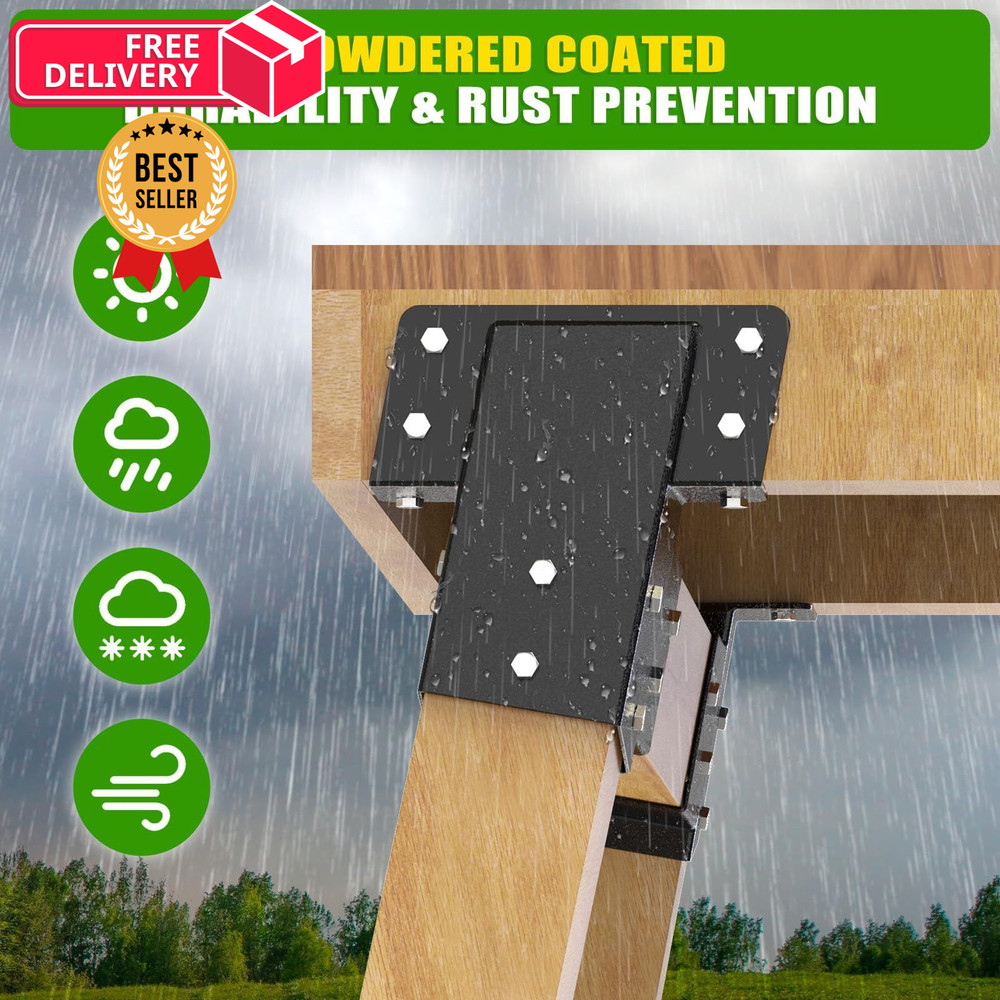 BeneLabel 4Pack 4x4 Compound Angle Brackets, Black