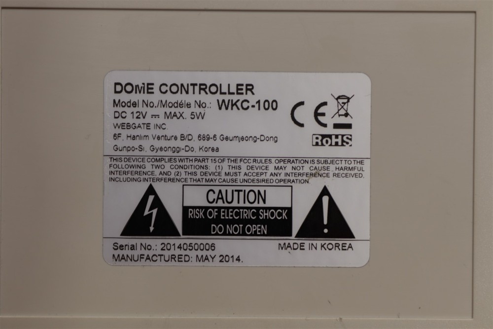 WEBGATE DOME CONTROLLER KEYBOARD WKC-100