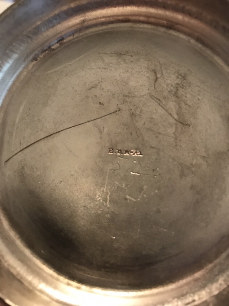 Antique Victorian Silver Plate Syrup Pitcher Engraved