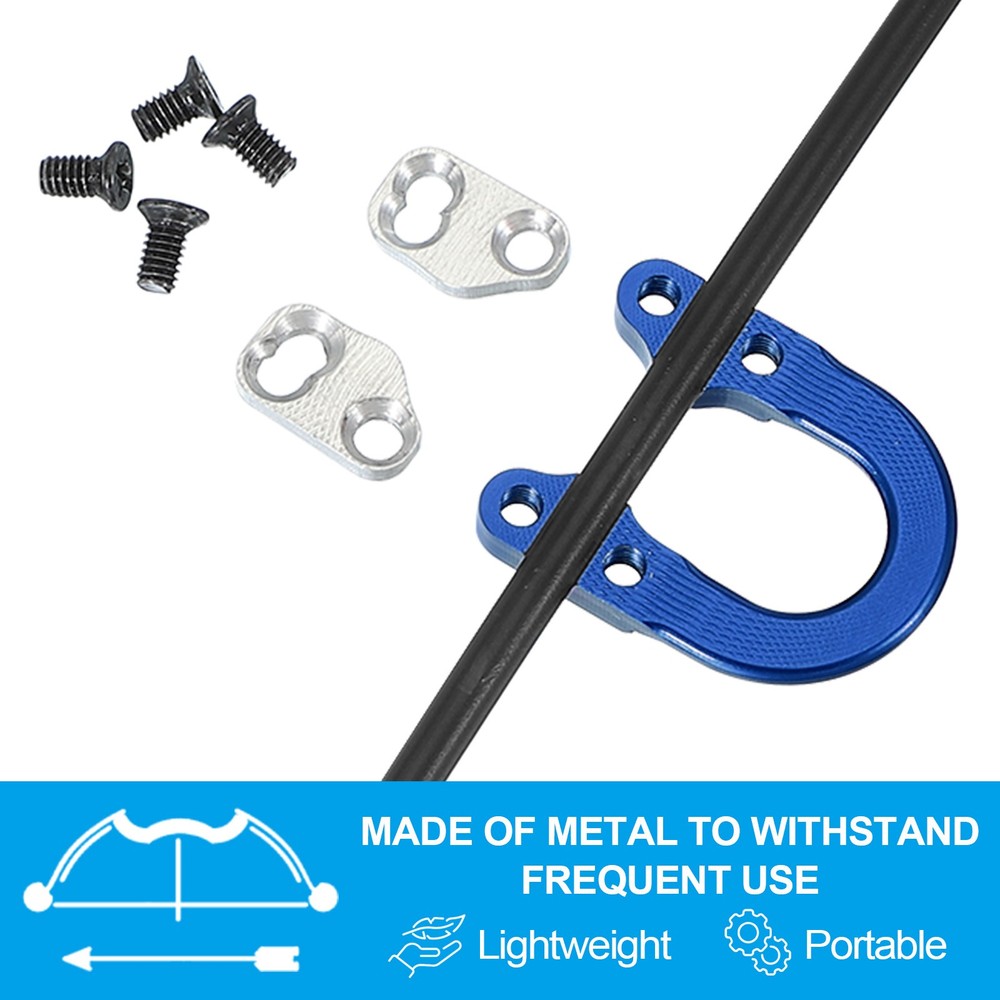 Archery D Loop, 2 Set Compound Bow Metal U Nock D Ring Nocking Release, Blue