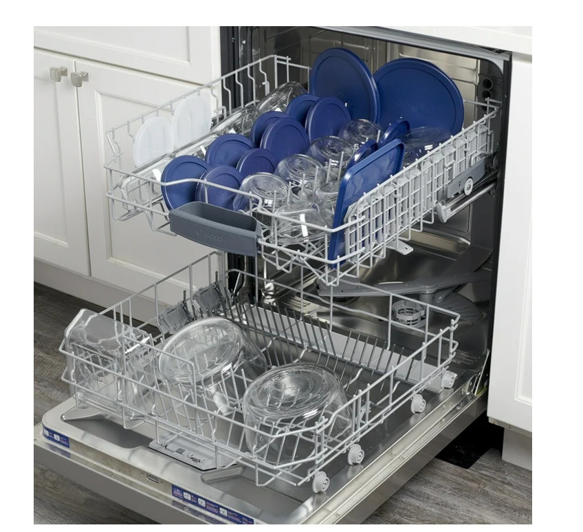 Anchor Hocking Clear Glass Food Storage Containers 30 Pieces Set with Navy Lids