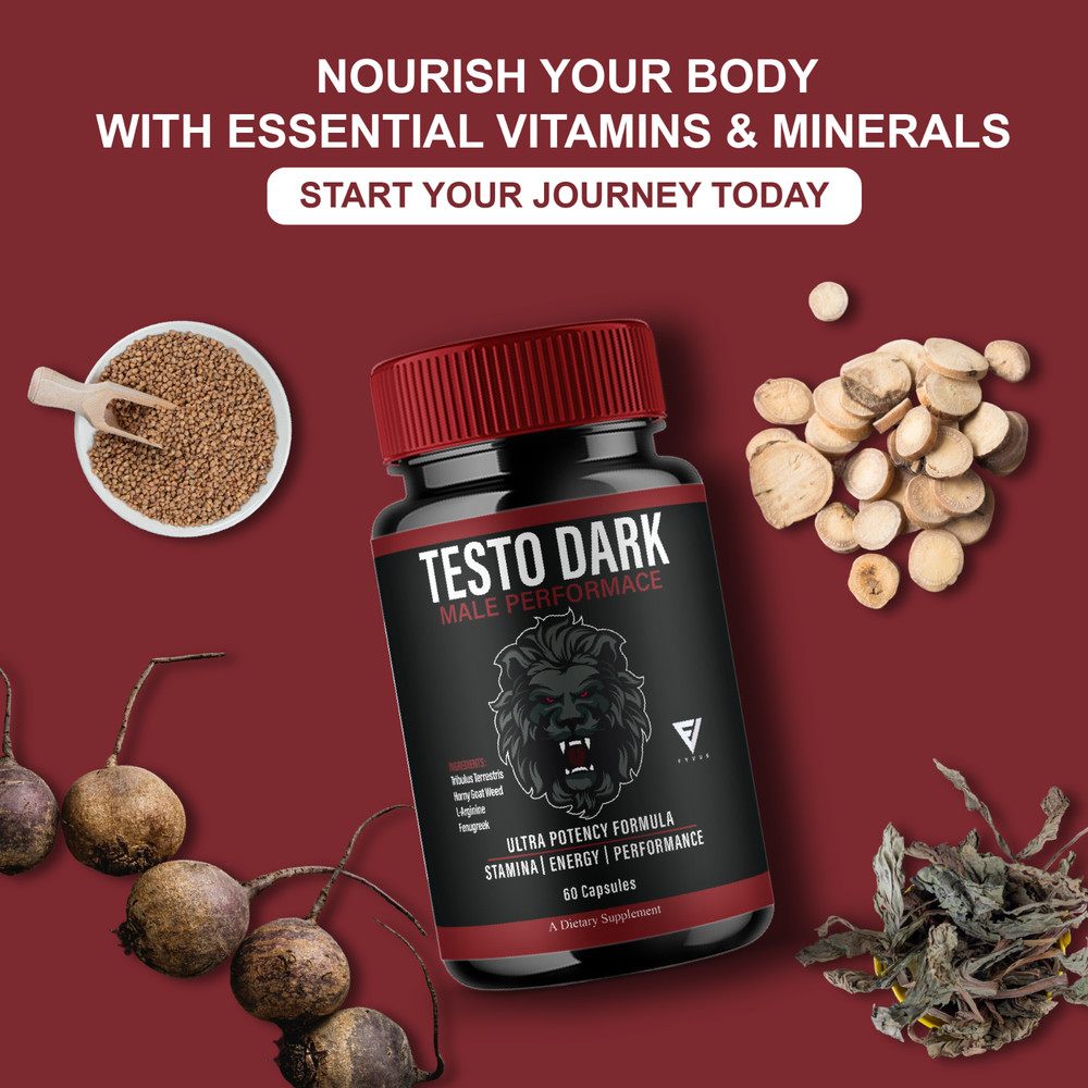 (2 Pack) Testo Dark Max Performance Supplement, TestoDark Pills (120 Capsules)