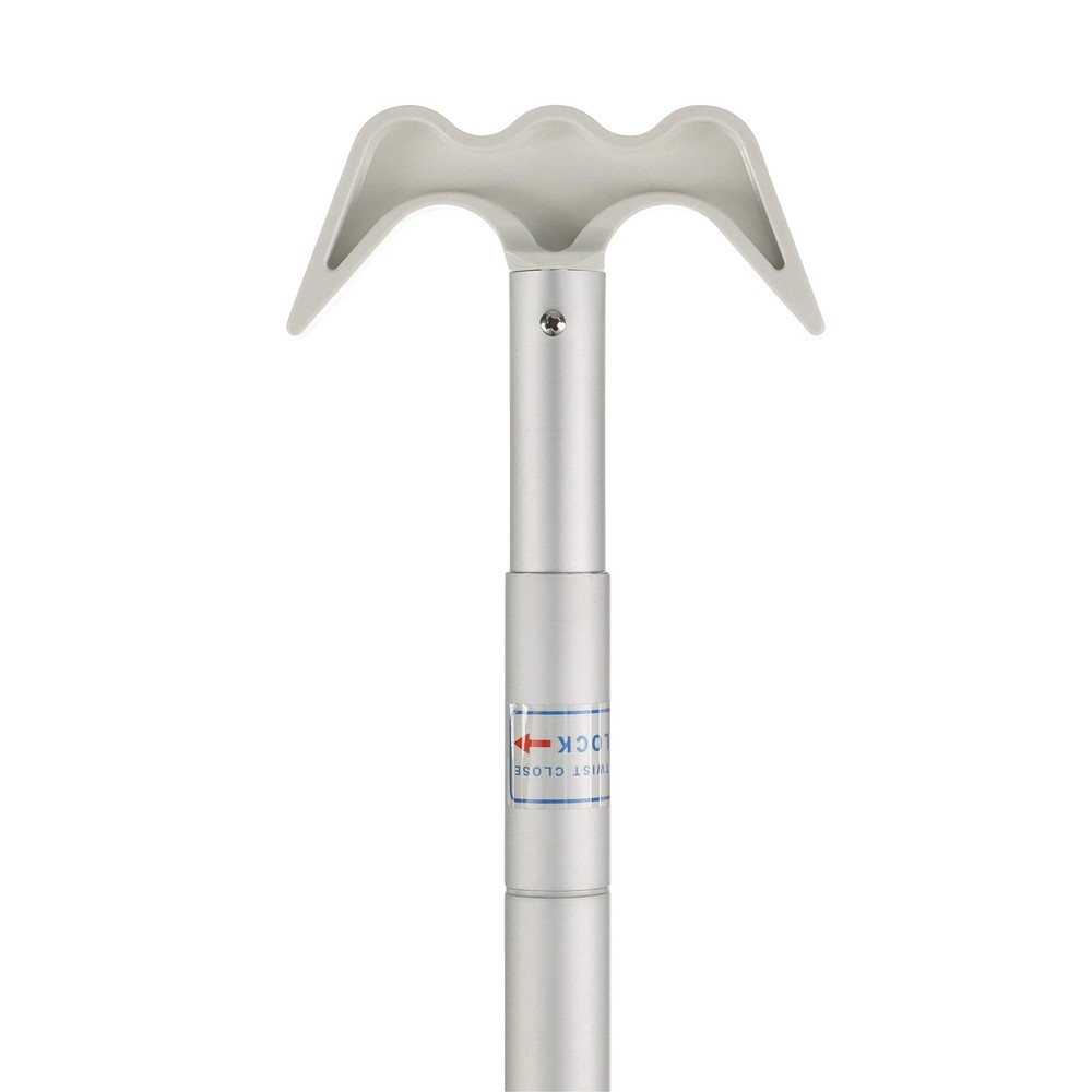 Telescoping Paddle w/ Boat Hook, Anodized Aluminum, Floating,White