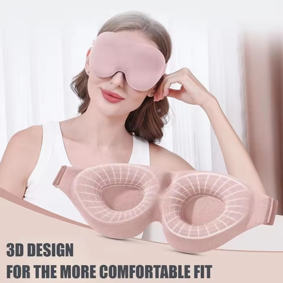 2/1 Pack Travel 3D Eye Mask Sleep Soft Padded Shade Cover Rest Relax Blindfold