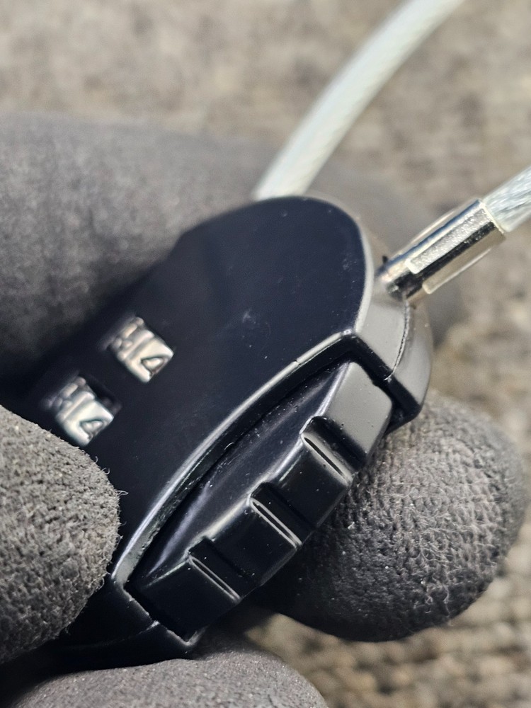 (QTY 4) 3-digit Combination Retractable Cable Security Locks Resettable - Black