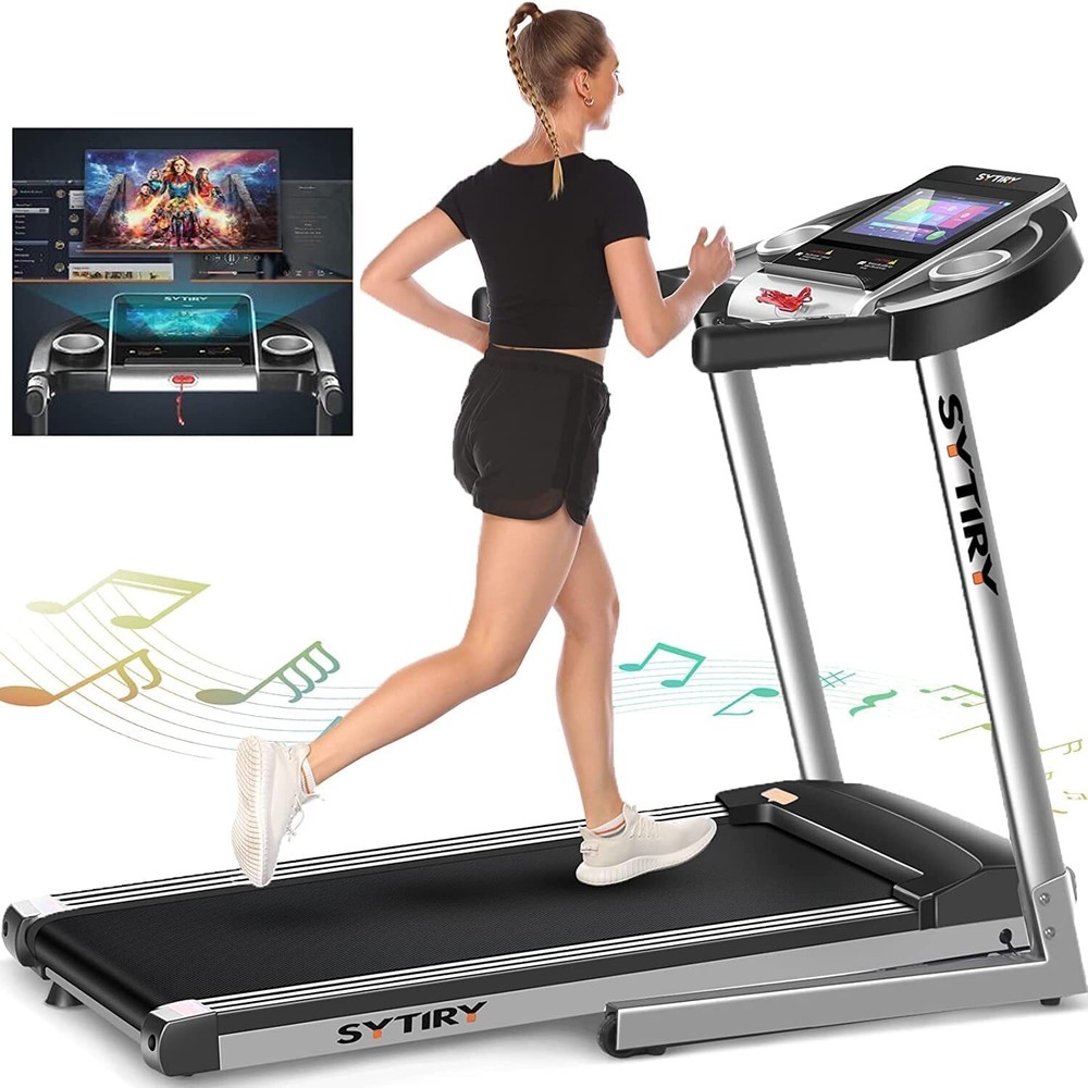 3.25HP Folding Treadmill Running Machine W/10” Touchscreen APP Control Speaker🏃