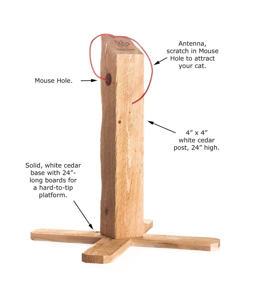Cat Scratching Post-24 Cedar Post FAST USA SHIP