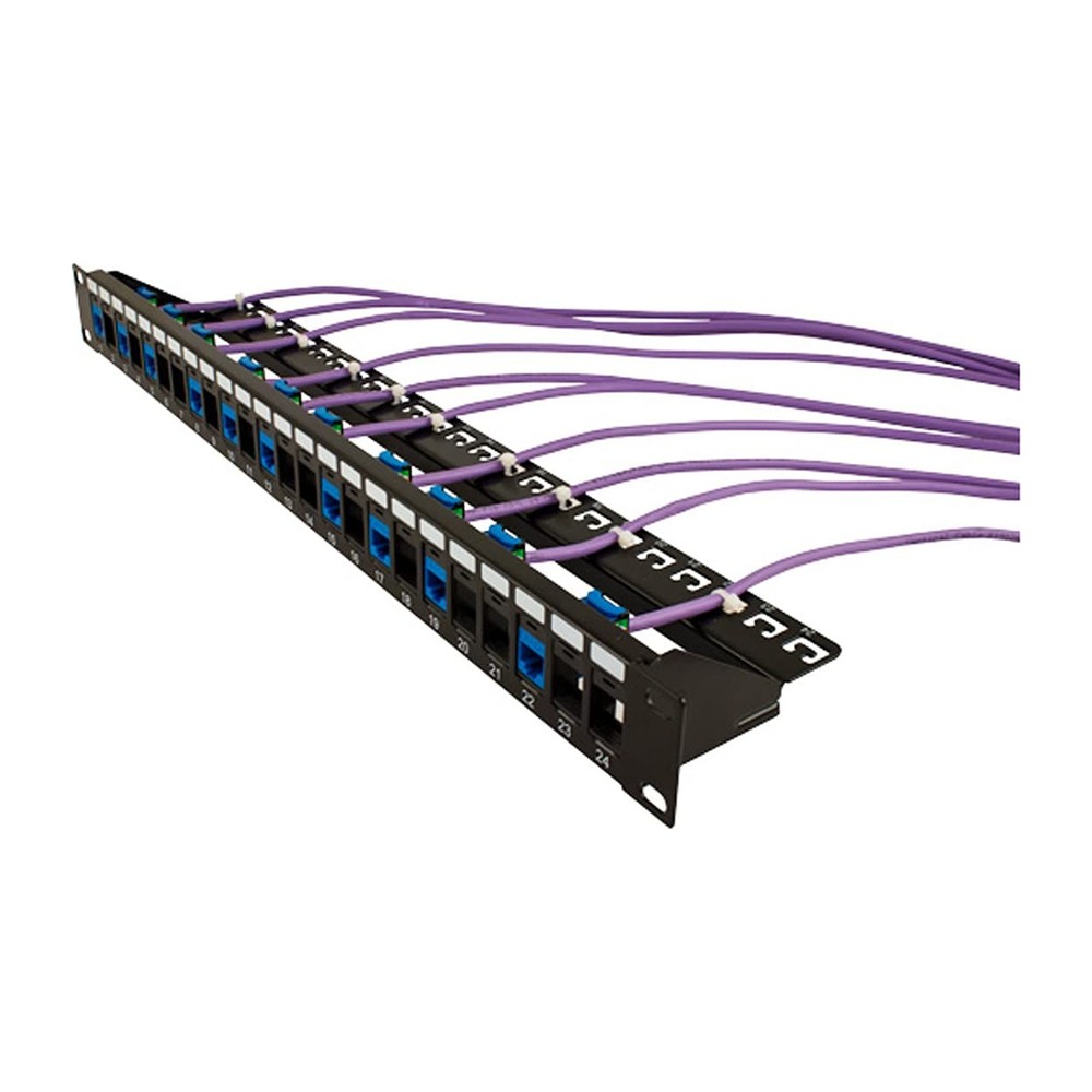 Vertical Cable 24 Port Blank Patch Panel - 1U