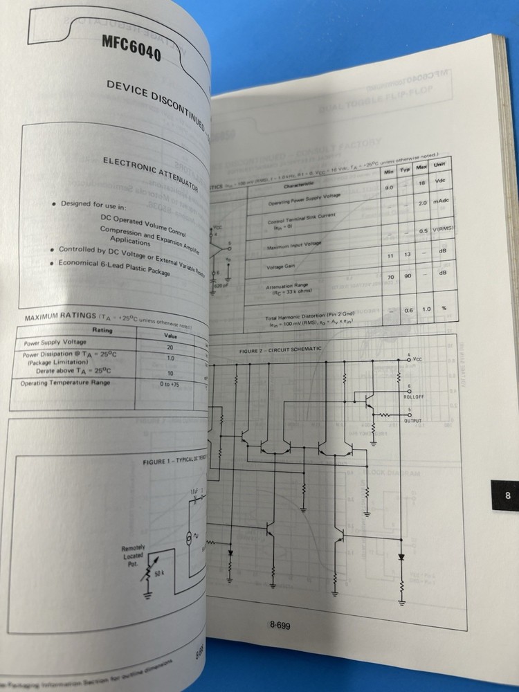 1975 MOTOROLA Semiconductor Data Library Linear Amps Circuits Series A Vol.6
