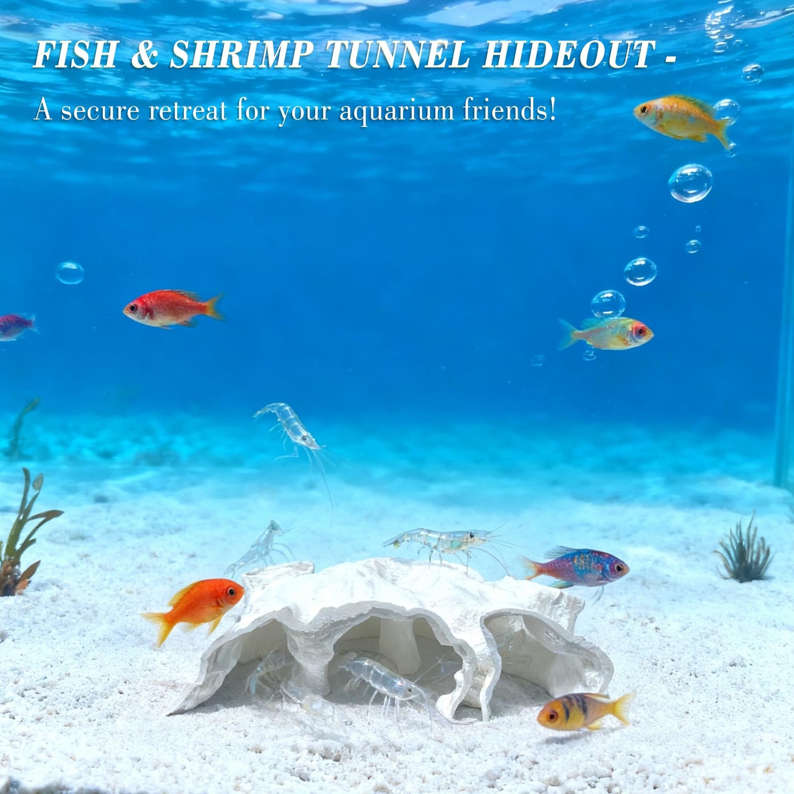 LIYAOLI Aquarium Ornaments Cave Tunnel with Viewing Ports | Fish Tank Decorat...