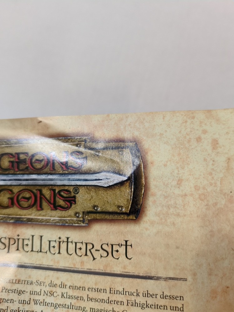 German Dungeons And Dragons Preview DM Sheet