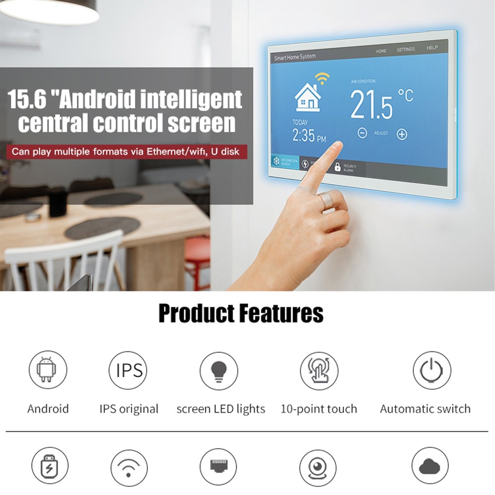 15.6 Inch Wall Mounting Android Display Automation Device Control Tablet Panel