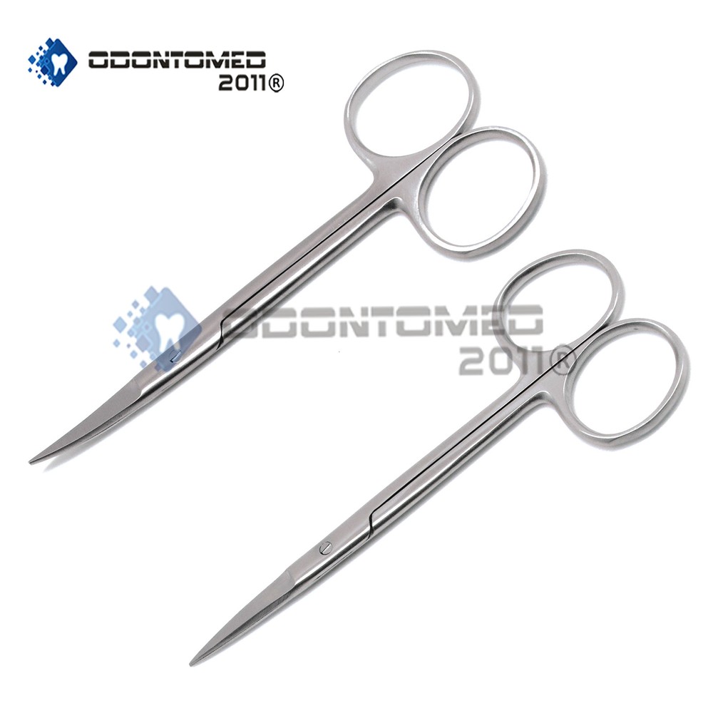 IRIS Scissors 4.5"(Straight+Curved) Surgical Instruments, 2 Pieces