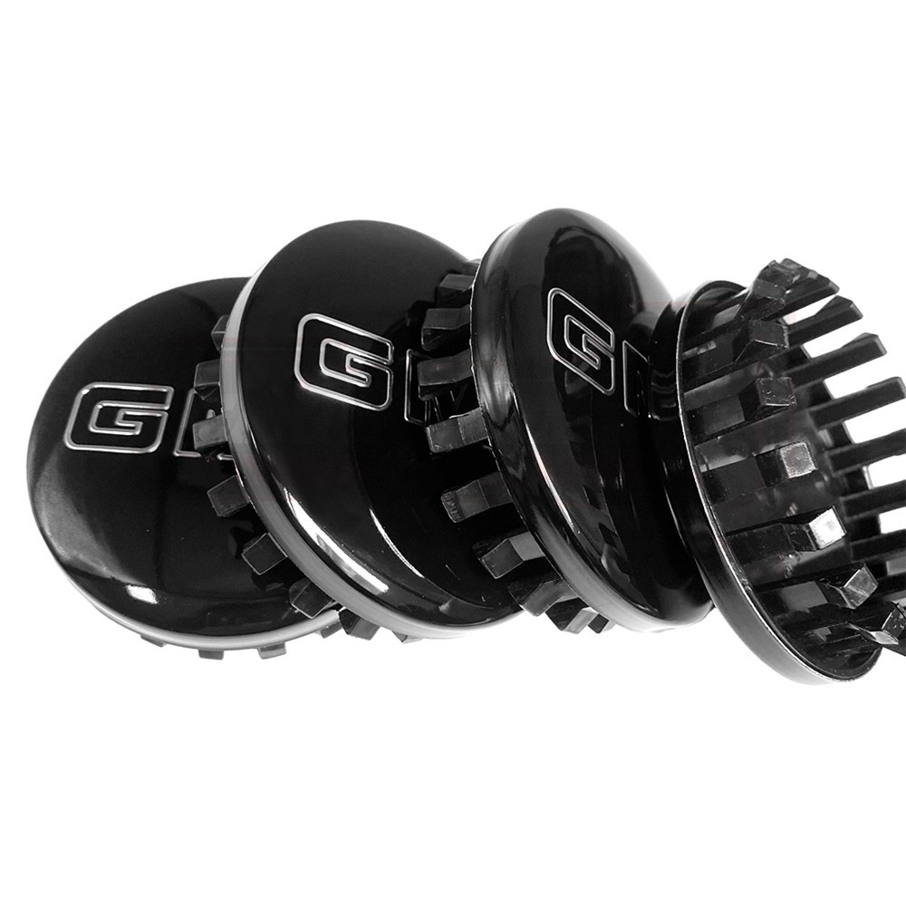 4 Pieces 3.25" Wheel Center Hub Caps Gloss Black For Sierra Yukon Denali